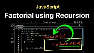Find Factorial using Recursion in JavaScript Language | ProgramGuru.org