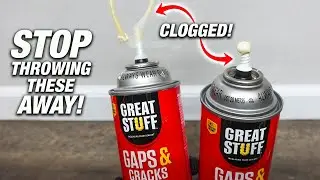STOP Throwing Away Half-Used Dried-Up Spray Foam Cans! How To Save And Fix It! DIY