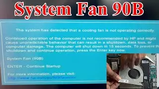 System Fan 90B | The System has Detected that a Cooling Fan is not Operating Correctly | Fix