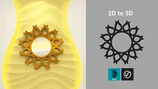 How to convert 2d image to 3d , 3ds max tutorial