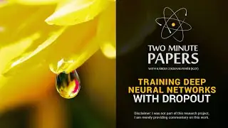 Training Deep Neural Networks With Dropout | Two Minute Papers #62