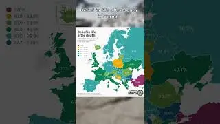 r/MapP*rn | Belief in life after death in Europe