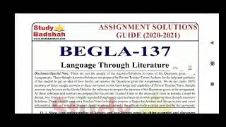 BEGLA -137 Ignou solved assignment whatsapp for pdf 9991524720