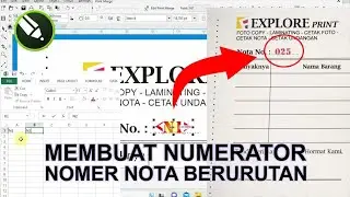 Cara Membuat Numerator Untuk Nota Penomoran Otomatis - Tutorial CorelDRAW