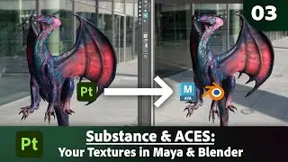 Substance 3D Painter & ACES - 03 - Textures in Maya and Blender | Adobe Substance 3D