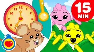 Tic Toc Com Animais 🐭 🐤🐔 e + Músicas Infantis Para o Verão (15 Min) | Um Herói do Coração ❤️