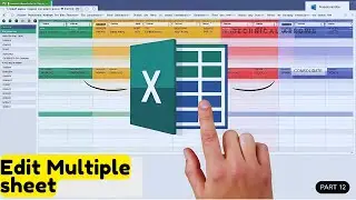 Edit Multiple Sheet in Excel | Edit Multiple Worksheets at Once in Excel | Excel Tutorial  | Part 12