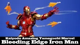 Amazing Yamaguchi Iron Man Bleeding Edge Kaiyodo Revoltech Marvel Avengers Action Figure Review