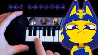 Ankha Dance meme Tik-tok song (how to play on a 1$ Trevor Henderson's piano)