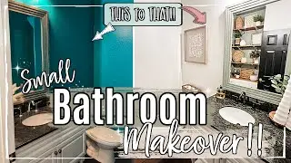 SMALL BATHROOM MAKEOVER on a BUDGET :: Guest Bathroom Makeover 2022 :: INSANE Transformation!!