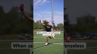 When safeties see defenseless receivers‼️🤣 #nfl #footballshorts #americanfootball