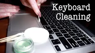 Keyboard Cleaning ASMR 👩🏽‍💻 NO TALKING 👩🏽‍💻 Typing, Wiping, Tapping