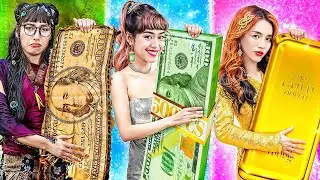 Poor Vs Rich Vs Giga Rich Girl At The Ball! Who Will Win The Famous Boy's Heart?