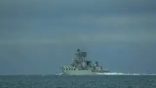 Navy Stock Footage 2021 - Wide Shot Of Us Battleships At Sea With Soldiers On The Stern-20