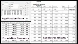 How to prepare escalation bill by excel program | Amazing excel vba program of escalation bill #bill