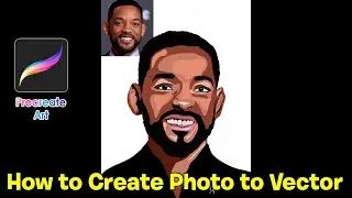 How to Create Photo Into Vector In Procreate- Create Will Smith Illustration