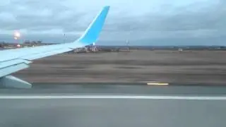 Взлёт самолёта. Вылет из аэропорта Савино. Пермь