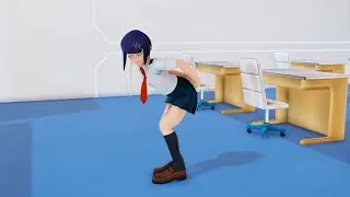 【MMD】Balloon (girl fart & burp animation)