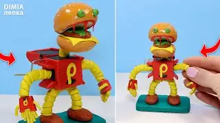 Лепим Ланч БОКСИ БУ ГАМБУРГЕР из пластилина Poppy Playtime 3 - Project: Playtime | Dimia лепка