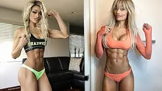 Cute Muscle Girl with Abs - Alicia Marie