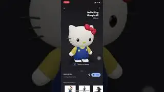Hello Kitty Google 3D AR iPhone and Android #Shorts #technology #cat