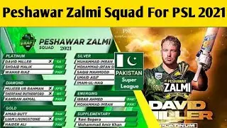 Peshawar Zalmi Squad For PSL 2021| Peshawar Zalmi Squad 2021| PSL 2021 Peshawar Zalmi squad