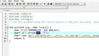 C Programming, String Tokenizer, String splitter (strtok function)