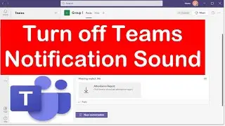 How To Turn Off Notification Sound in Microsoft Teams | How to Disable Teams Notification Sound