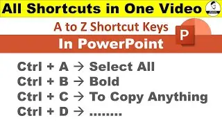 PowerPoint Shortcut Keys | Ctrl A to Z Shortcut Keys