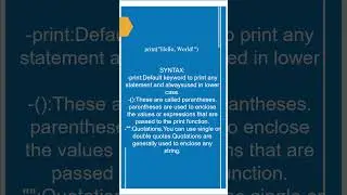 Hello world program in python| 