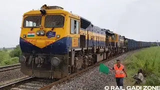 Malgadi Crossing at Railway Gate | Heavy Goods Train in India | Twin WDG4D Locomotive 