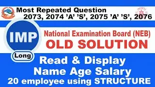Read and display program using structure in C || OLD QUESTION SOLUTION