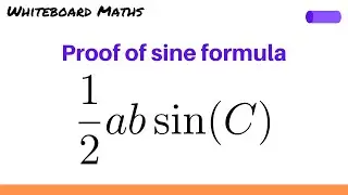 Proof of formula for area of a triangle using sine