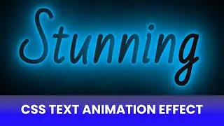 Glowing Text Animation With Only CSS | CSS glowing animation design #csseffect #css3 #webtutorials