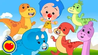 Cinco Dinossauros 🦖🦖🦖🦖🦖 | Música Infantil | Um Herói do Coração ❤️