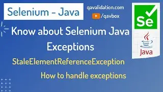 Selenium Java Exceptions | StaleElementReferenceException