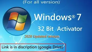 Activate Windows 7 Genuine Permanent activation for FREE with Activator 100% work 2020 version