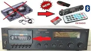 How to convert old sound system into wirless bluetooth and FM