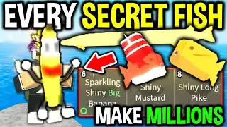 I CATCH EVERY NEW SECRET FISH To Make MILLIONS in Roblox Fisch..