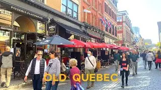 [4K]🇨🇦 Walking Old Quebec City: Upper Town/ St. Louis & St. John St.🏰🍁Paillard Pastry🥪☕/Oct. 07 2021