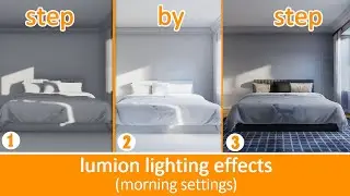 lumion interior render- lighting effects and settings tutorial (part 1-morning light)