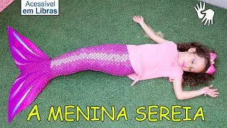 👋🏻 LIBRAS 👋 VALENTINA PONTES A MENINA SEREIA AQUÁTICA - Valentina pretend play mermaid