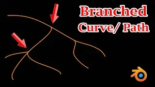 Create Brunched Curve | Bezier Curve or Path with Branches | Easy Technique | Blender Eevee & Cycles