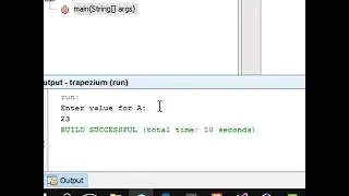 finding Area of a trapezium in java