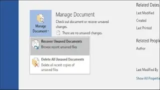 How to Recover an Unsaved Microsoft Office File