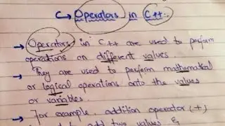 Operators in C/C++ Programming Language | Types of operators in c++ with examples 