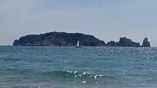 яхта в море #яхты #испания #пляж #море #корабли шум волн, звук моря yacht in the sea yachts, Spain,