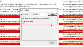 The cloud file provider exited unexpectedly download failed with 0x80070194 for third-party updates