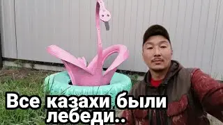 В Сибири растут бананы / сделал лебедя из покрышки (колеса)👍👍👍