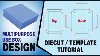 How to create perfect Multipurpose Use Top & Base Box die cut Tutorial on adobe illustrator 2025